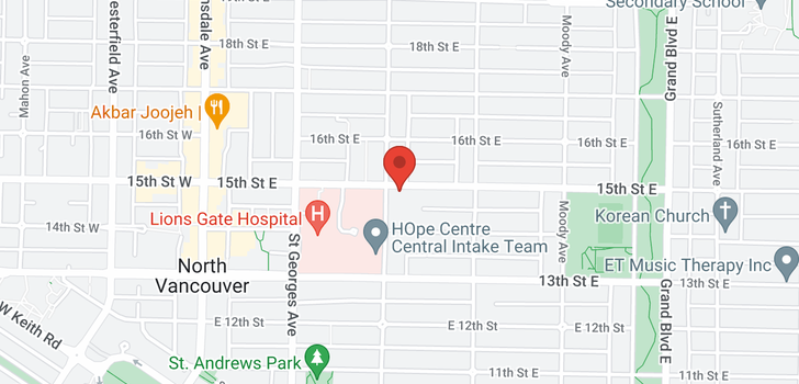 map of 12 307 E 15TH STREET